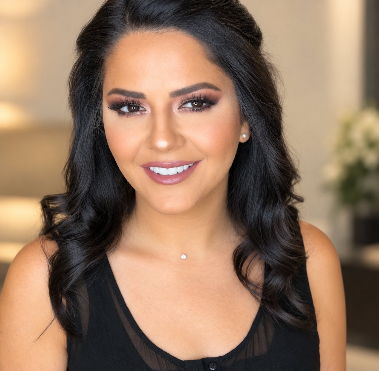 Evening glam makeup by Luma